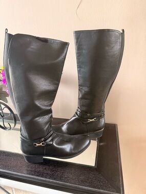 Liz Claiborne Black Over-the-Knee Riding Boots